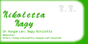 nikoletta nagy business card